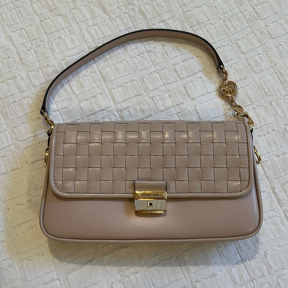MICHAEL Michael Kors Blush Pink Woven Mini Shoulder Bag
